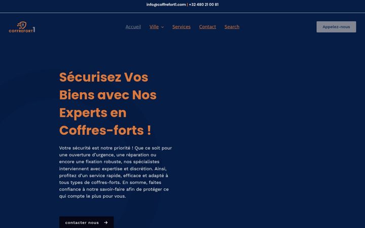 Screenshot of coffrefort1.com