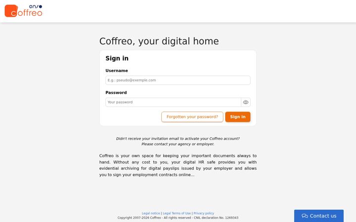 Screenshot of coffreo.com