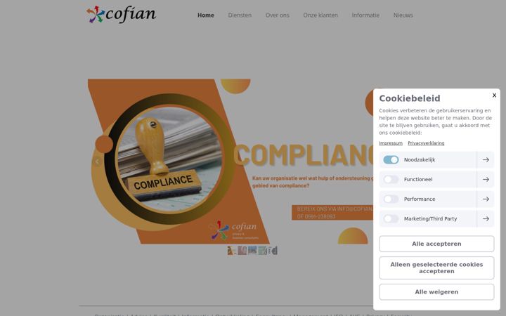 Screenshot of cofian.nl