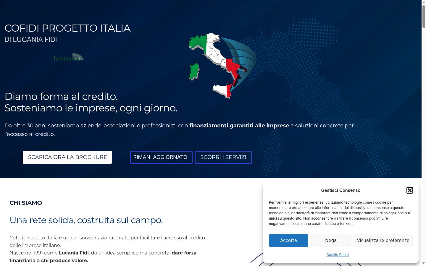 Captura de pantalla del banner de consentimiento mostrado antes de cualquier interacción