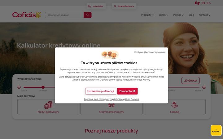 Screenshot of cofidis.pl