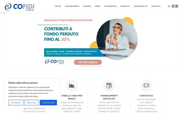 Screenshot of cofidiveneto.it