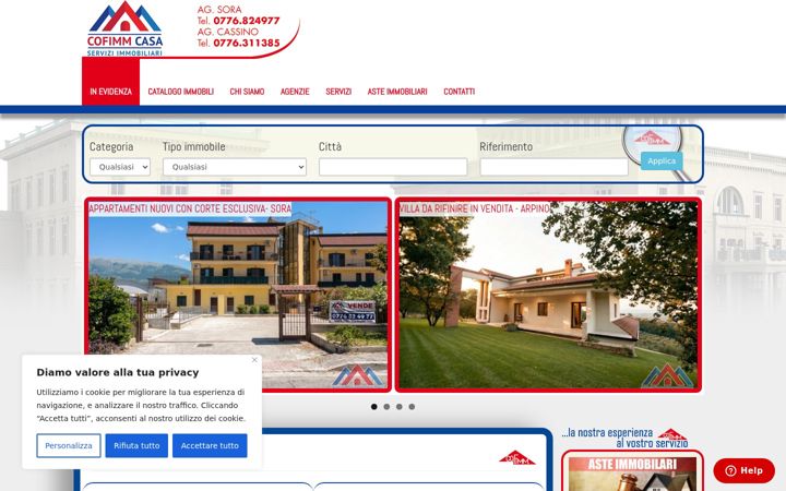 Screenshot of cofimmcasa.it