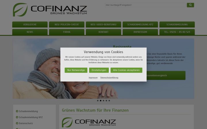 Screenshot of cofinanz.eu