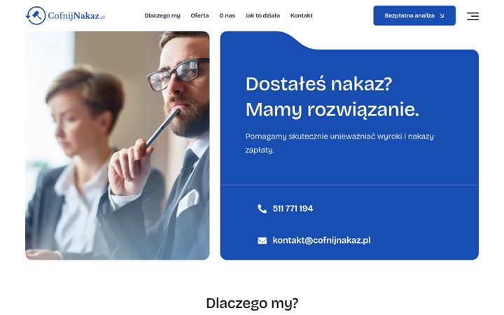 Snímek obrazovky cofnijnakaz.pl