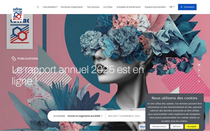 Screenshot of cofrac.fr