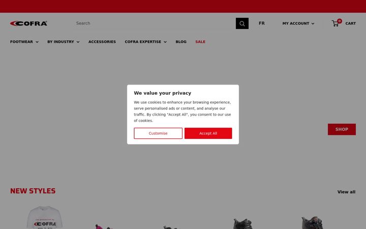 Screenshot of cofracanada.ca