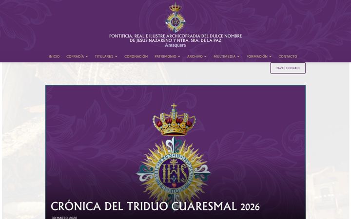Capture d'écran de cofradiadeabajoantequera.es
