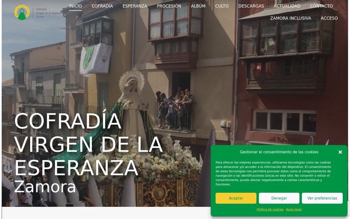 Capture d'écran de cofradiaesperanzamora.es