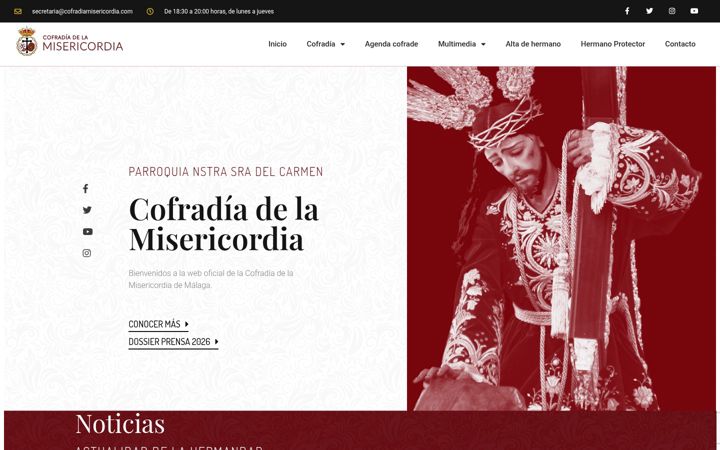 Screenshot of cofradiamisericordia.com