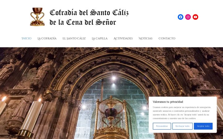 Screenshot of cofradiasantocaliz.es
