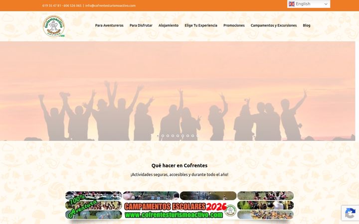 Screenshot of cofrentesturismoactivo.com