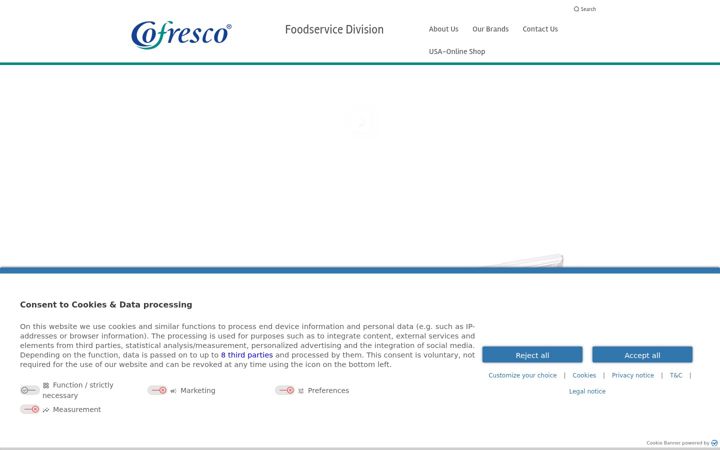 Screenshot of cofrescofoodservice.com