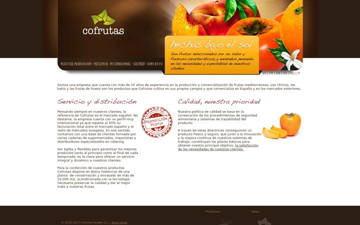 Screenshot of cofrutas.es