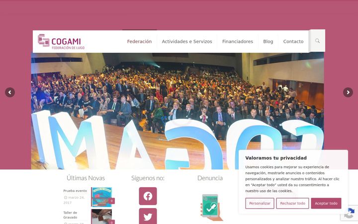 Screenshot of cogamilugo.org