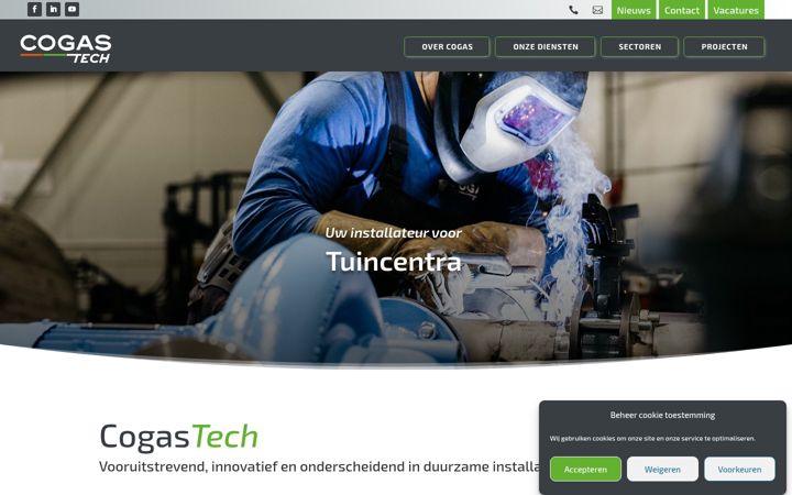 Snimka zaslona za cogastech.nl