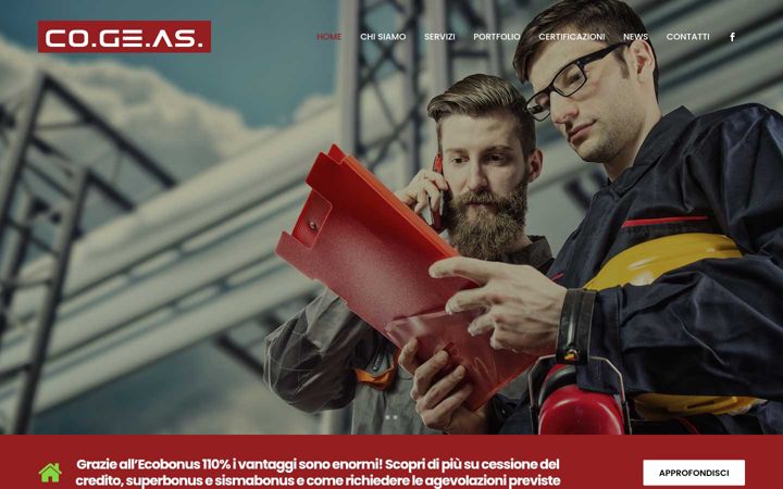 Screenshot of cogeassrl.it