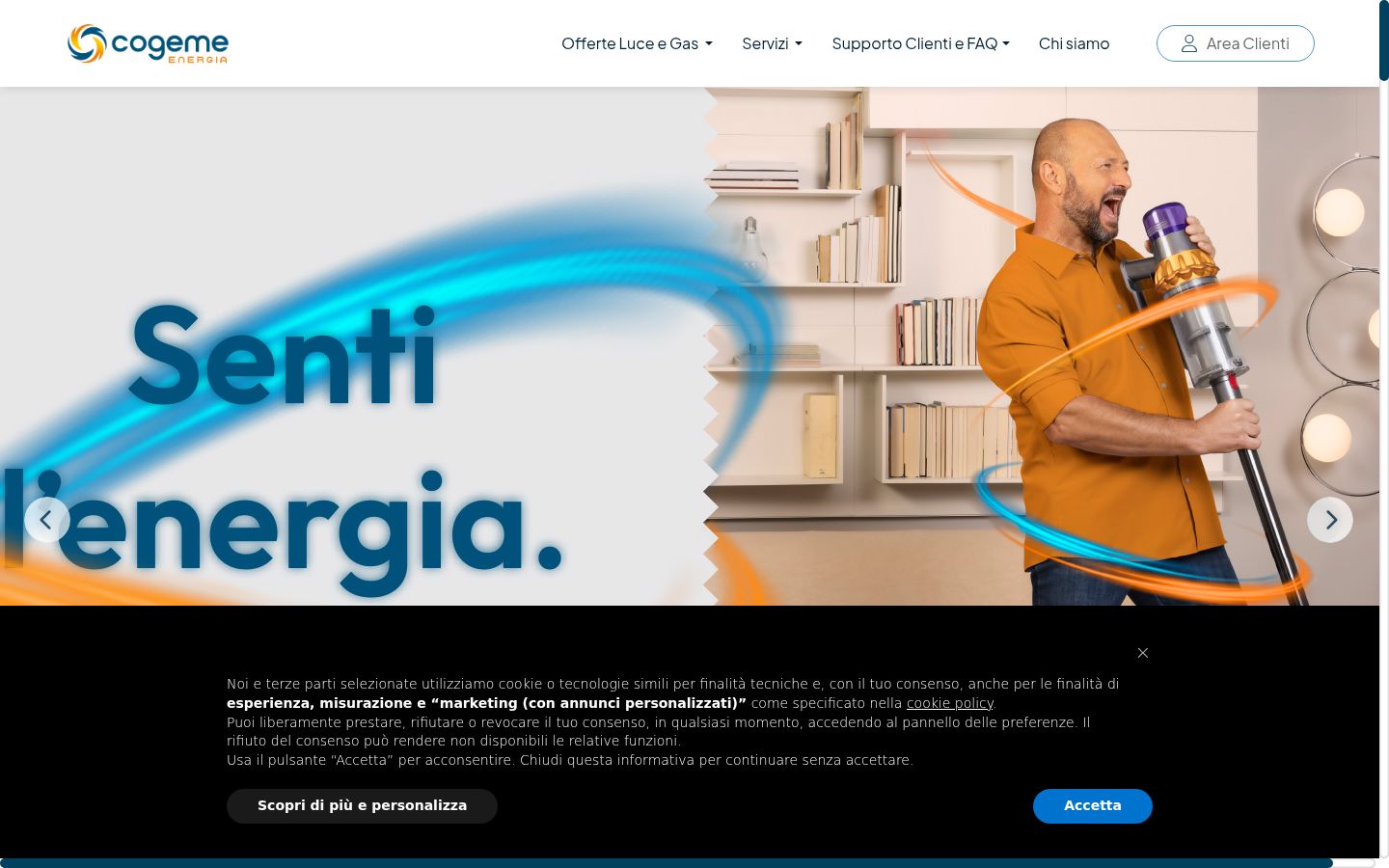 Captură de ecran a bannerului de consimțământ afișat înainte de orice interacțiune