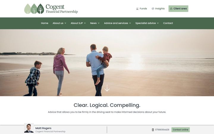 Screenshot di cogentfinancial.co.uk