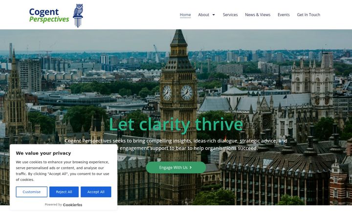 Screenshot of cogentperspectives.co.uk