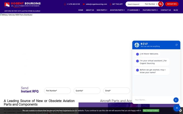 Screenshot of cogentsourcing.com