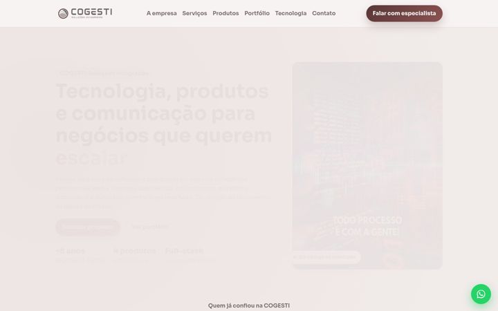 Posnetek zaslona cogesti.com.br