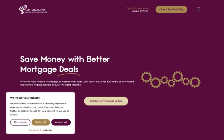 Screenshot di cogfinancial.co.uk