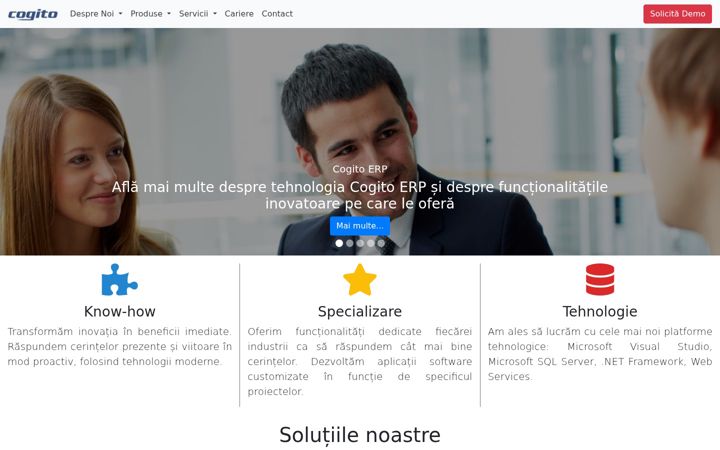 Screenshot of cogito-erp.ro