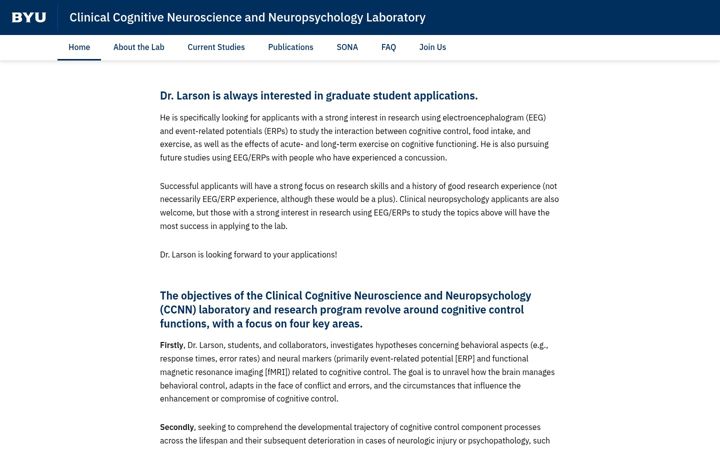 Screenshot von cogneuro.byu.edu