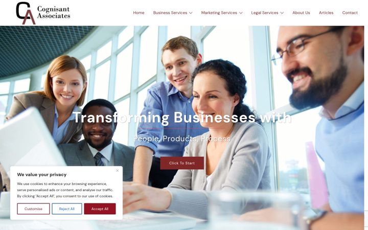 Screenshot of cognisantassociates.co.uk