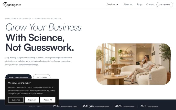 Screenshot of cognitigence.com