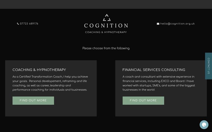 Screenshot of cognition.org.uk