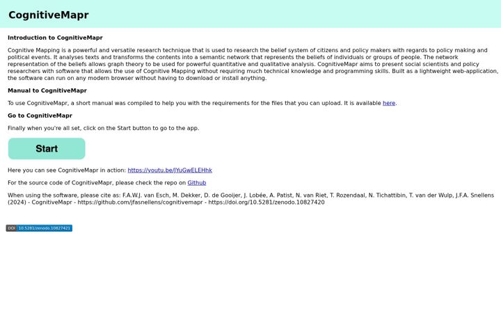 Screenshot of cognitivemapr.nl