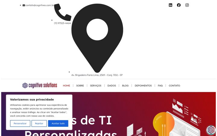Posnetek zaslona cognitives.com.br