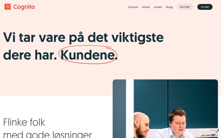 Kuvakaappaus sivustosta cognito.no