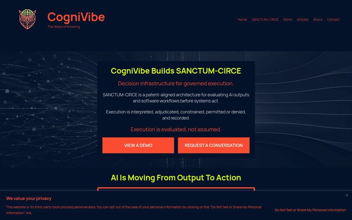 Capture d'écran de cognivibe.co