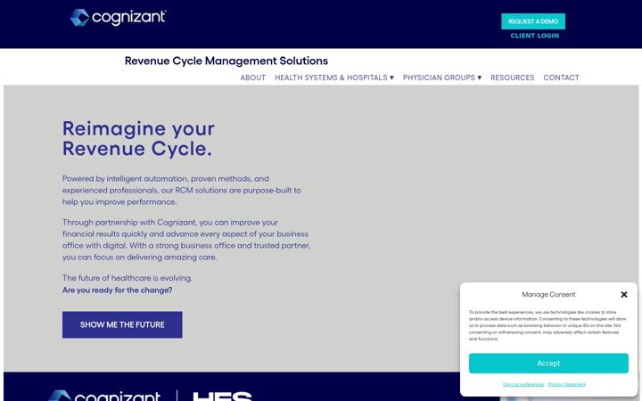 Screenshot of cognizantrcm.com