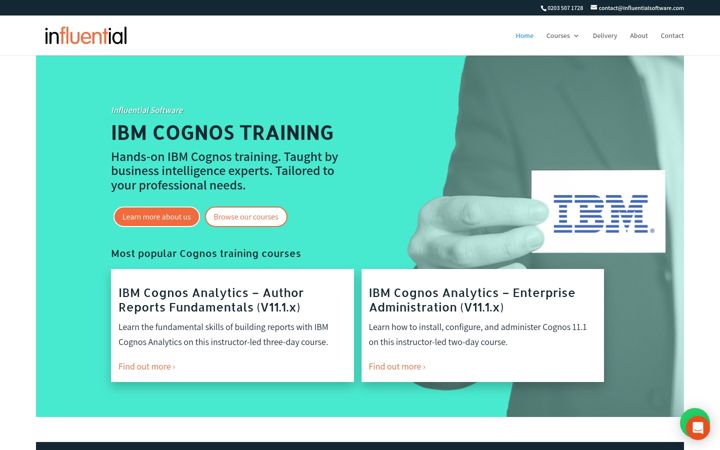 Screenshot of cognos-training.com