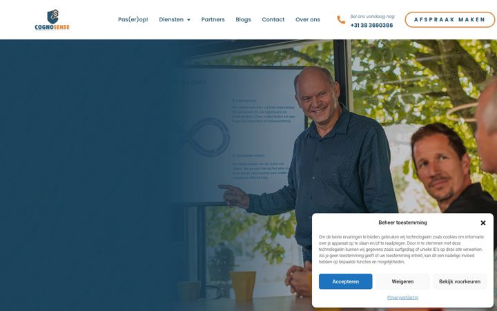 Screenshot of cognosense.nl