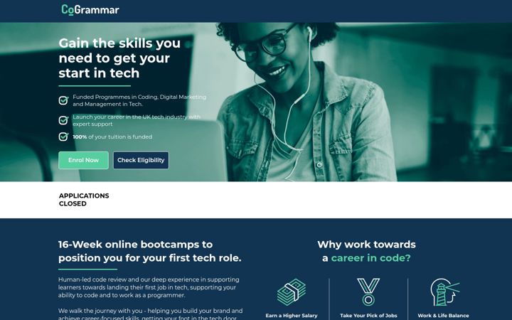 Screenshot of cogrammar.com