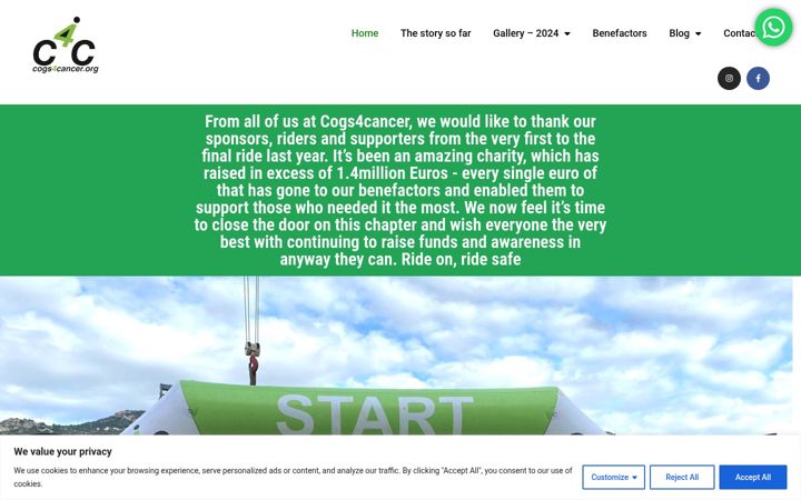 Screenshot of cogs4cancer.org