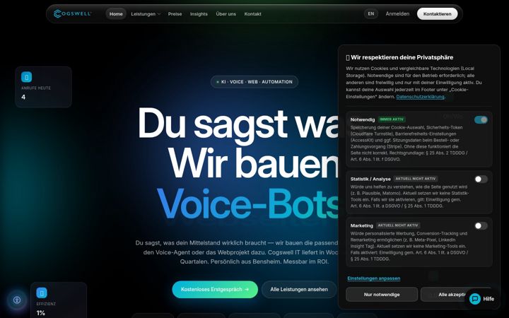 Screenshot of cogswell.de