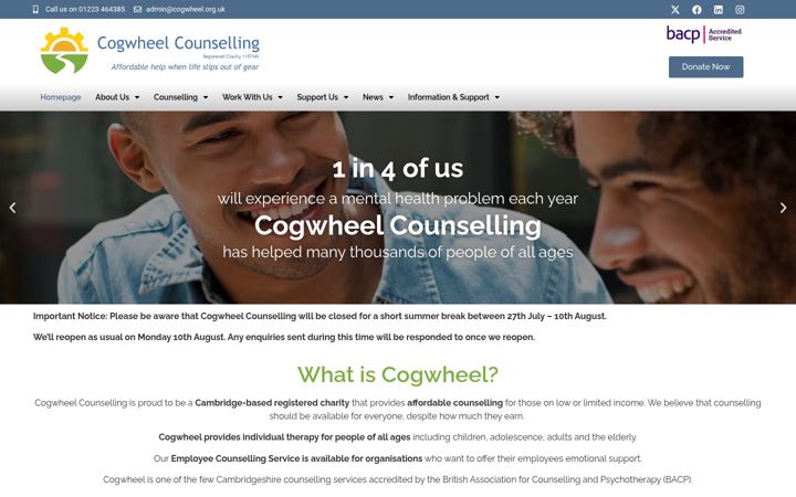 Screenshot of cogwheel.org.uk