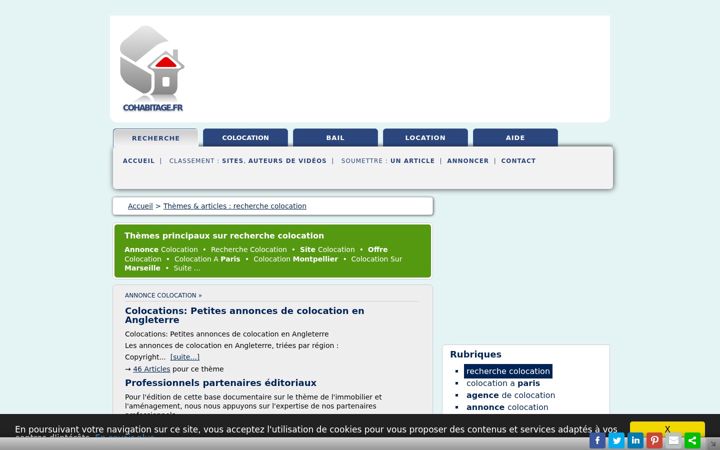 Zrzut ekranu cohabitage.fr