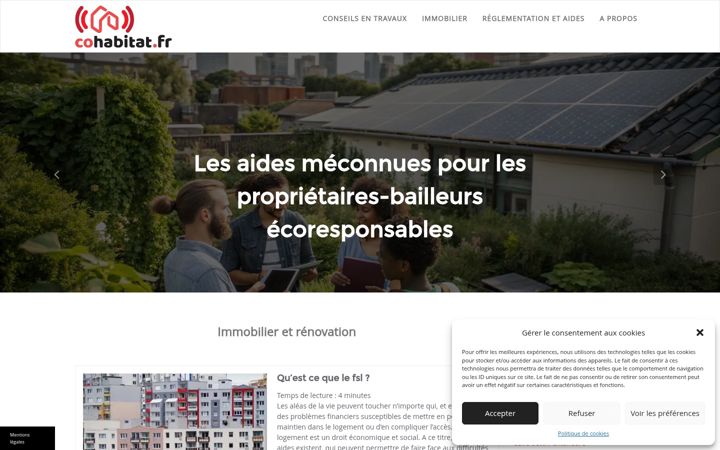 Zrzut ekranu cohabitat.fr