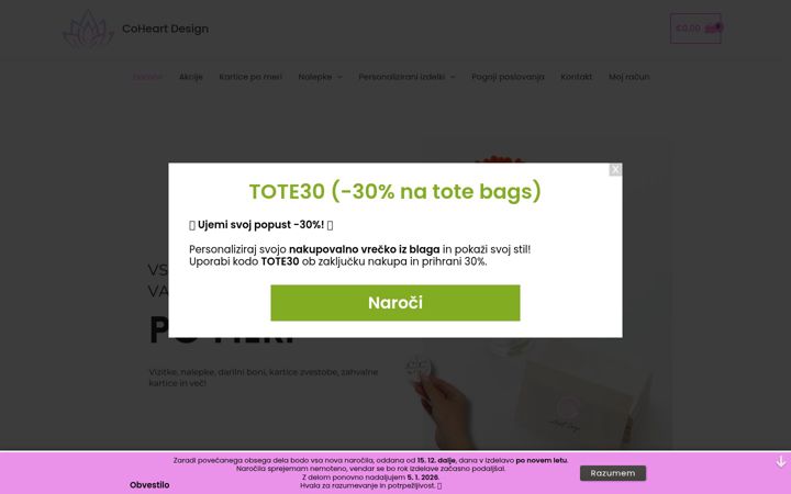 Screenshot of coheartdesign.si