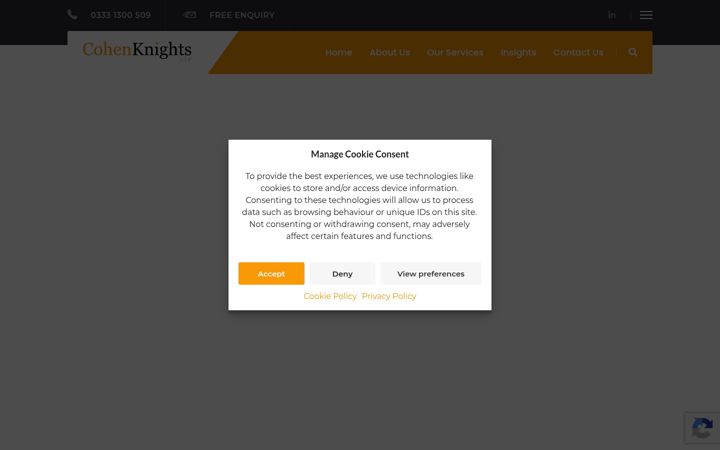 Screenshot of cohenknights.co.uk