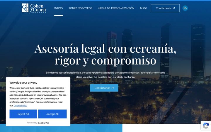 Screenshot of cohenycohen.es