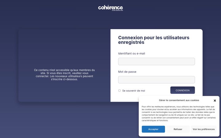 Screenshot of coherence-references.fr