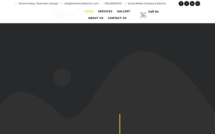 Screenshot of coherenceelectric.com
